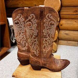 Authentic leather cowboy boots